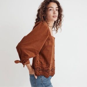 Madewell Corduroy Square-neck Top